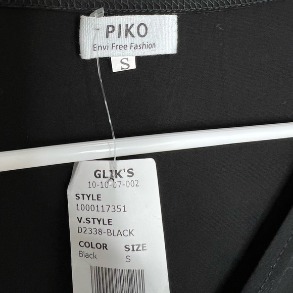 NWT - PIKO (small) black long sleeve dress, knee length. Purchased from GLIK’S. - Picture 4 of 4